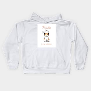 Music Is My Solution Kids Hoodie